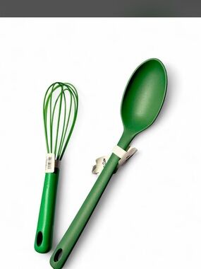 Essentials Green Solid Spoon - Heat Resistant Silicone
